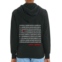 Sweat femme zippé à capuche coton bio noir Stay Rebel Numbers (Jeux Vidéo / Geek)