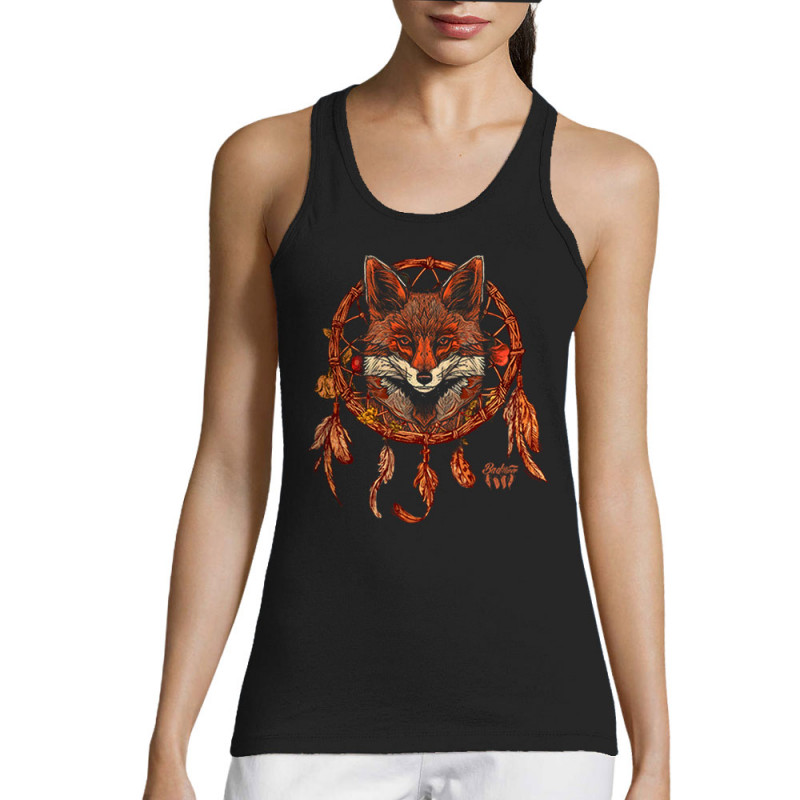 Débardeur femme noir Indian Fox (Gondrax,Bad River,Animaux)