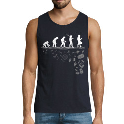 Débardeur homme bleu marine Evolution Pollution (Gondrax,Evolution,Ecologie)