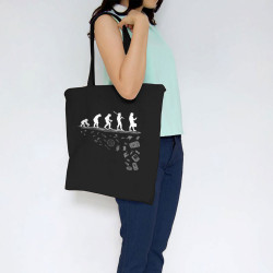 Sac shopping en toile noir Evolution Pollution (Gondrax,Evolution,Ecologie)