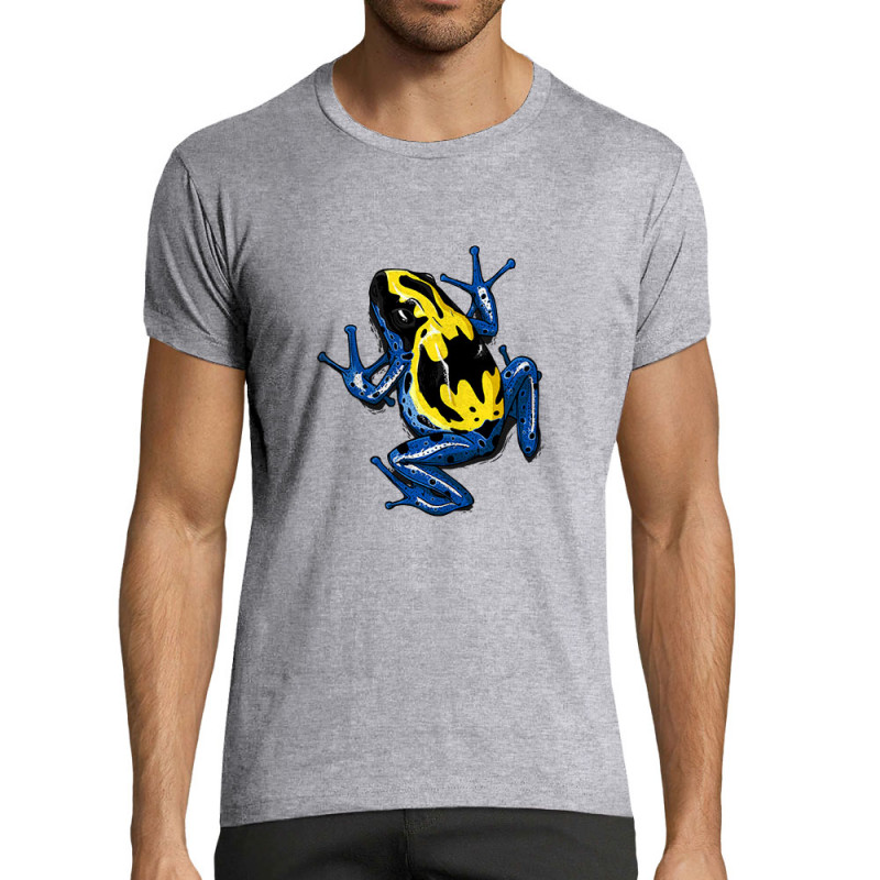 T-shirt homme fit gris chiné DendroBat (Mr Mouton,Animaux)