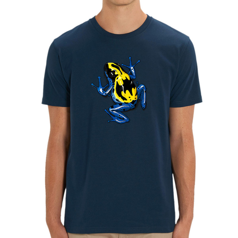 T-shirt homme coton bio bleu marine DendroBat (Mr Mouton,Animaux)