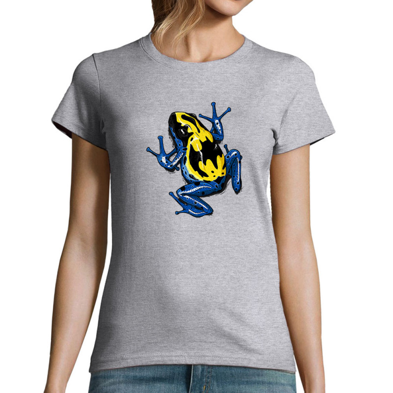 T-shirt femme gris chiné DendroBat (Mr Mouton,Animaux)
