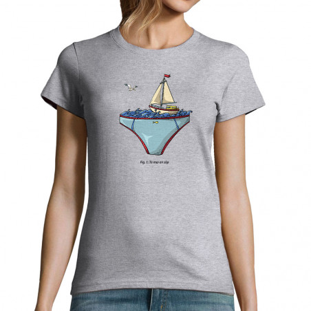 T-shirt femme "Ta mer en slip"