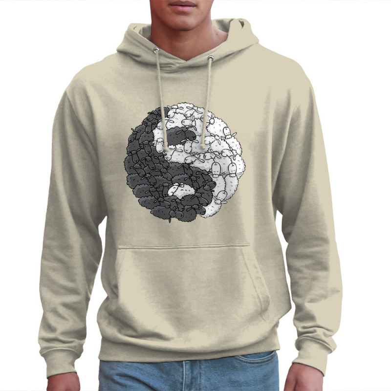 Sweat homme à capuche naturel Yin Yang Moutons (Mr Mouton,Humour)