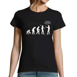 T-shirt femme noir Evolution foirée (Gondrax,Slogans engagés,Evolution)