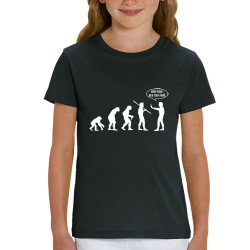 T-shirt enfant coton bio noir Evolution foirée (Gondrax,Slogans engagés,Evolution)
