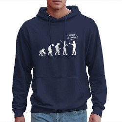 Sweat homme à capuche bleu marine Evolution foirée (Gondrax,Slogans engagés,Evolution)