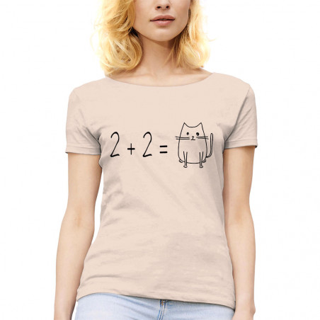 T-shirt femme col large "2...