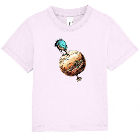 T-shirt bébé "Autruche Terre"