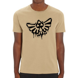 T-shirt homme coton bio naturel Triforce Spray (Gondrax,Jeux Vidéo / Geek)