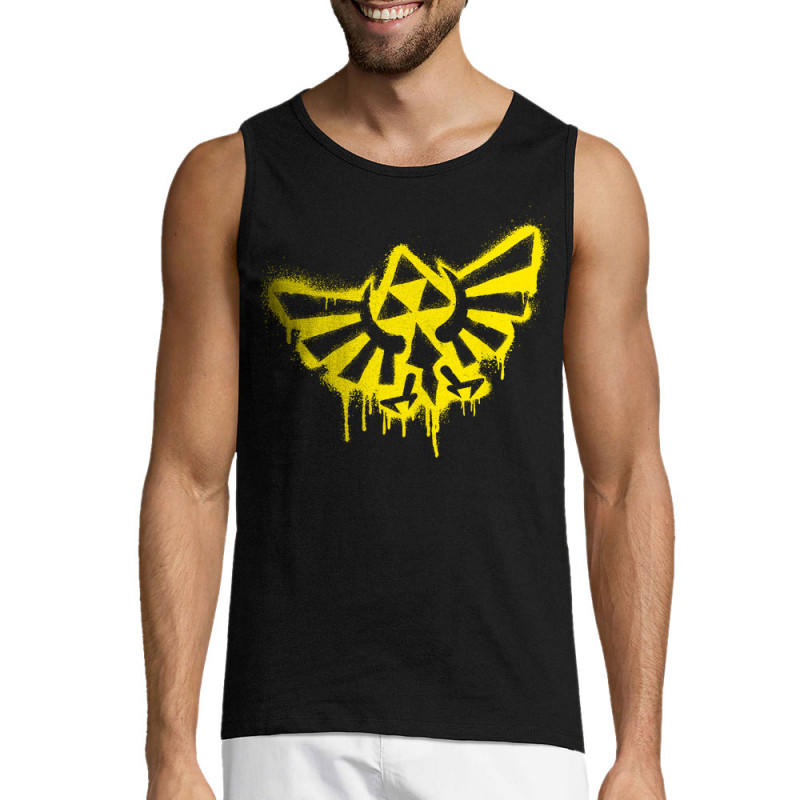 Débardeur homme noir Triforce Spray (Gondrax,Jeux Vidéo / Geek)