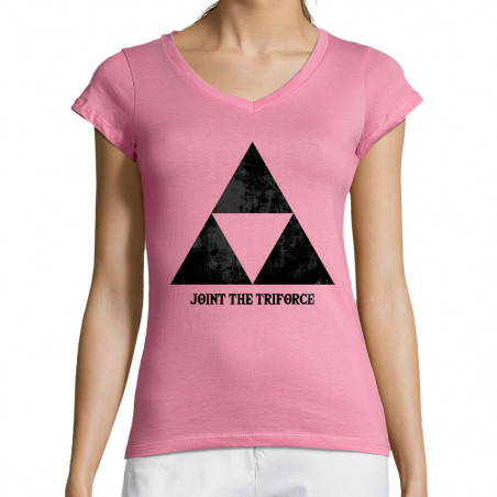 T-shirt femme col V "Joint...