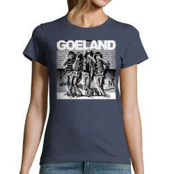 T-shirt femme bleu denim Goeland Ramones (Goéland,Animaux)