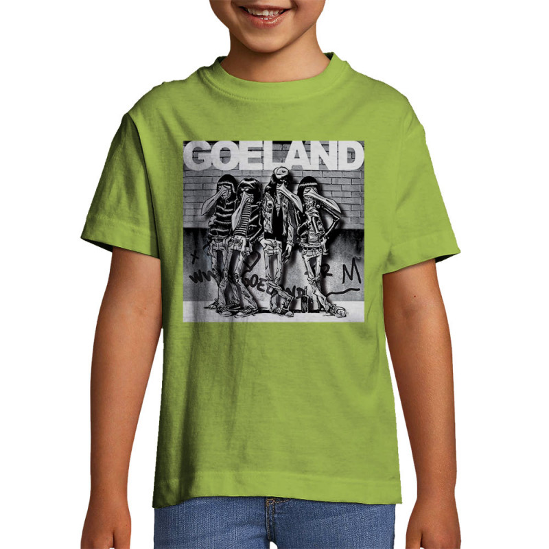 T-shirt enfant vert pomme Goeland Ramones (Goéland,Animaux)
