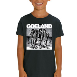 T-shirt enfant coton bio noir Goeland Ramones (Goéland,Animaux)
