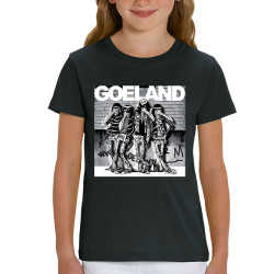 T-shirt enfant coton bio noir Goeland Ramones (Goéland,Animaux)