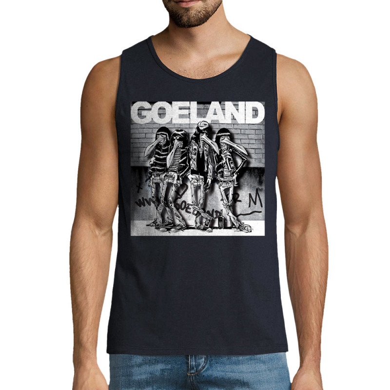 Débardeur homme bleu marine Goeland Ramones (Goéland,Animaux)
