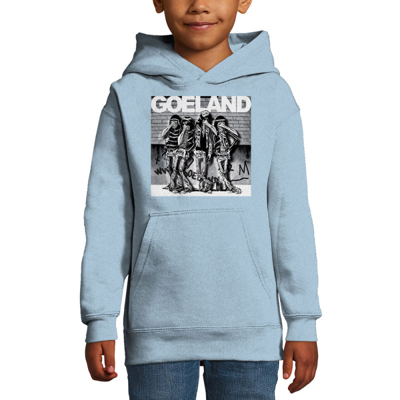 Sweat enfant à capuche bleu ciel Goeland Ramones (Goéland,Animaux)