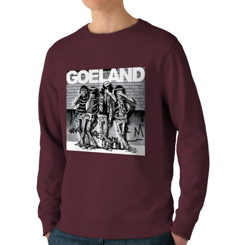 Sweat homme bio col rond bordeaux Goeland Ramones (Goéland,Animaux)