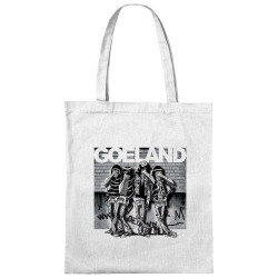 Sac shopping en toile blanc Goeland Ramones (Goéland,Animaux)