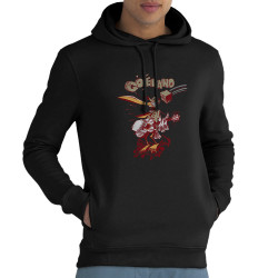 Sweat homme à capuche coton bio noir Goéland Chanteur Révolutionnaire (Goéland)