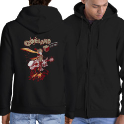 Sweat homme à capuche zippé noir Goéland Chanteur Révolutionnaire (Goéland)