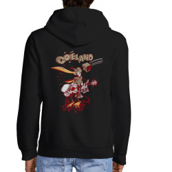 Sweat homme à capuche zippé noir Goéland Chanteur Révolutionnaire (Goéland)