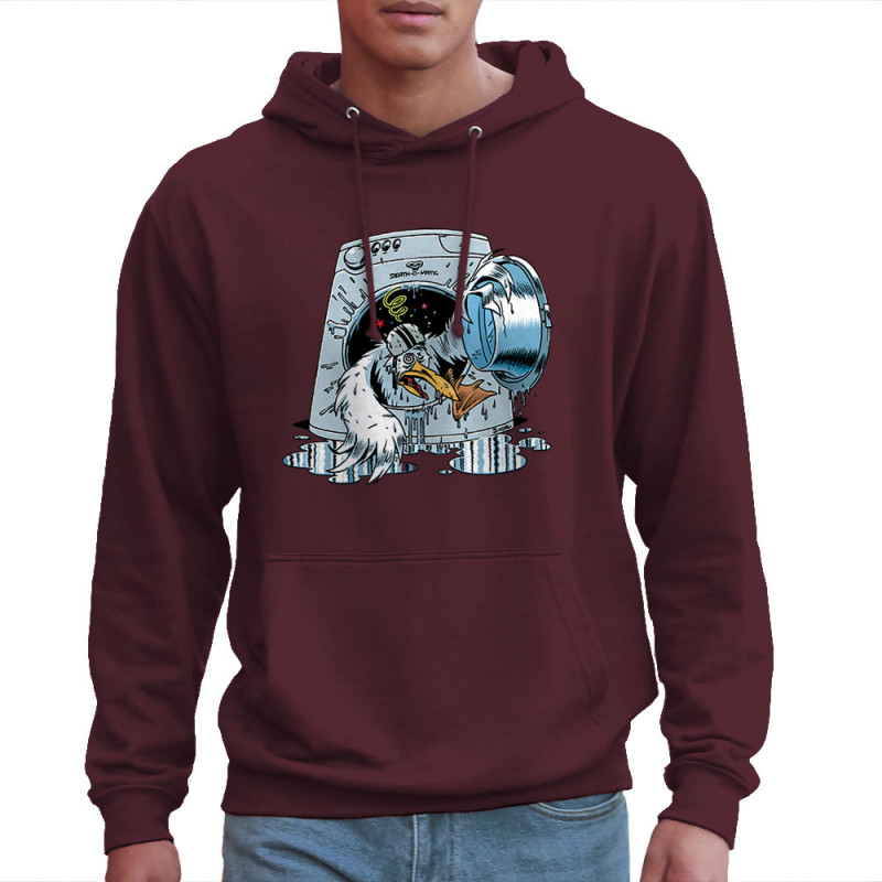 Sweat homme à capuche bordeaux Goéland Death-o-matic (Goéland,Animaux)