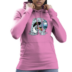 Sweat femme à capuche rose Goéland Death-o-matic (Goéland,Animaux)