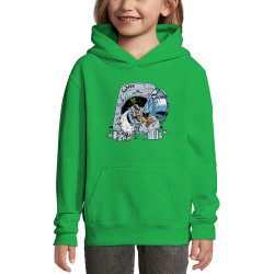 Sweat enfant à capuche vert prairie Goéland Death-o-matic (Goéland,Animaux)