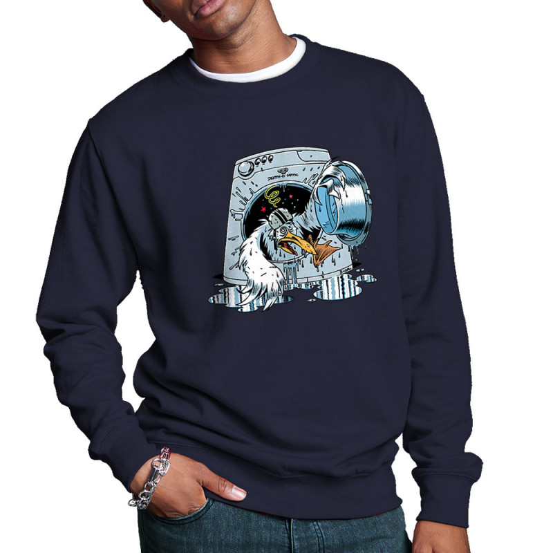 Sweat homme col rond bleu marine Goéland Death-o-matic (Goéland,Animaux)