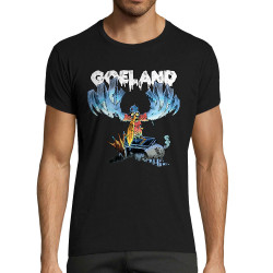 T-shirt homme fit noir Goéland H5N1 (Goéland,Animaux)