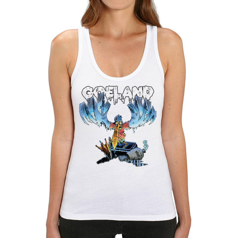Débardeur femme coton bio blanc Goéland H5N1 (Goéland,Animaux)