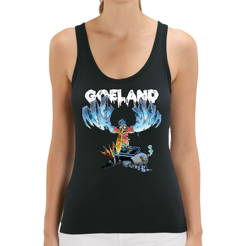 Débardeur femme coton bio noir Goéland H5N1 (Goéland,Animaux)