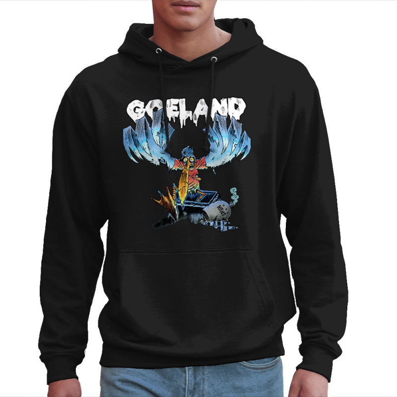 Sweat homme à capuche noir Goéland H5N1 (Goéland,Animaux)