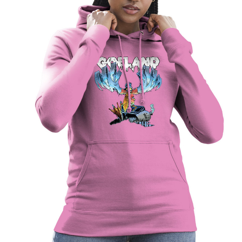 Sweat femme à capuche rose Goéland H5N1 (Goéland,Animaux)