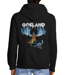 Sweat homme à capuche zippé noir Goéland H5N1 (Goéland,Animaux)