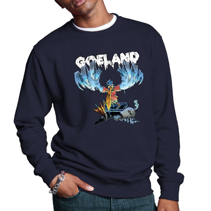 Sweat homme col rond bleu marine Goéland H5N1 (Goéland,Animaux)