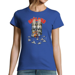 T-shirt femme bleu royal Goéland Guitare héros (Goéland,Animaux)