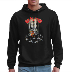 Sweat homme à capuche noir Goéland Guitare héros (Goéland,Animaux)