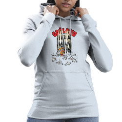 Sweat femme à capuche bleu ciel Goéland Guitare héros (Goéland,Animaux)