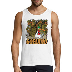Débardeur homme blanc Goéland Chasseurs (Goéland,Animaux)