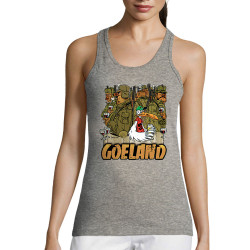 Débardeur femme gris chiné Goéland Chasseurs (Goéland,Animaux)