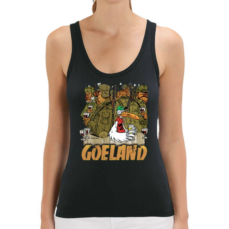 Débardeur femme coton bio noir Goéland Chasseurs (Goéland,Animaux)
