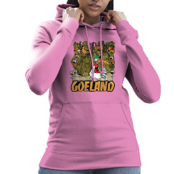 Sweat femme à capuche rose Goéland Chasseurs (Goéland,Animaux)