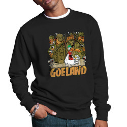 Sweat homme col rond noir Goéland Chasseurs (Goéland,Animaux)