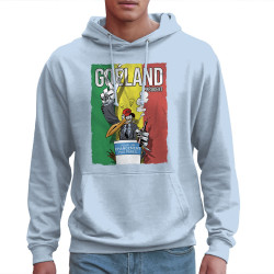Sweat homme à capuche bleu ciel Goéland Président (Animaux,Goéland,Elections)