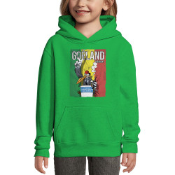 Sweat enfant à capuche vert prairie Goéland Président (Animaux,Goéland,Elections)