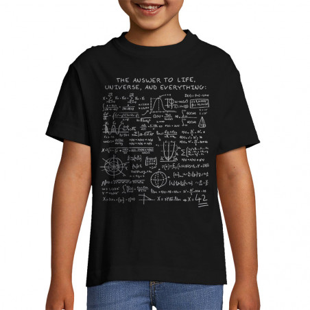 T-shirt enfant noir The Answer to Life 42 (Le Duc,Jeux Vidéo / Geek)